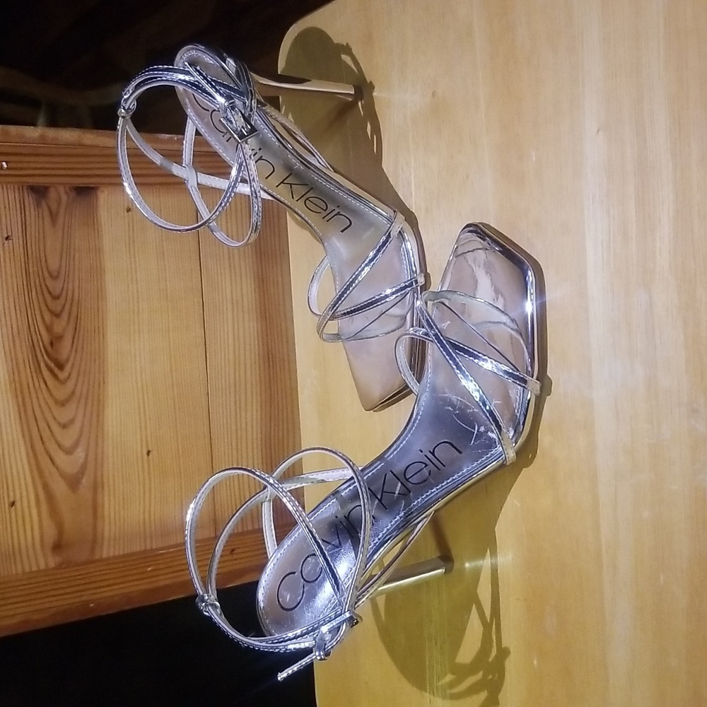 Calvin Klein Silver Heels